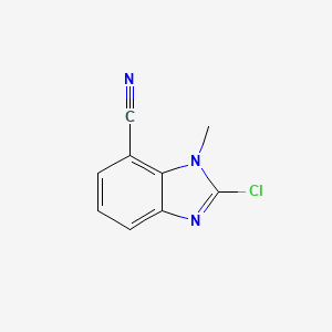 molecular formula C9H6ClN3 B13591936 2-chloro-1-methyl-1H-1,3-benzodiazole-7-carbonitrile 