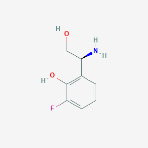 molecular formula C8H10FNO2 B13591953 (S)-2-(1-Amino-2-hydroxyethyl)-6-fluorophenol 