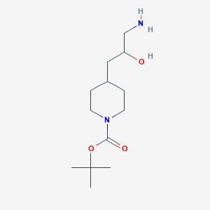 molecular formula C13H26N2O3 B13591974 Tert-butyl 4-(3-amino-2-hydroxypropyl)piperidine-1-carboxylate 