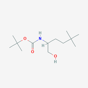 molecular formula C13H27NO3 B13591983 Tert-butyl (1-hydroxy-5,5-dimethylhexan-2-yl)carbamate 