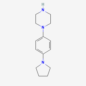 molecular formula C14H21N3 B13592000 1-(4-(Pyrrolidin-1-yl)phenyl)piperazine 
