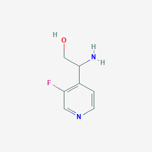 molecular formula C7H9FN2O B13592016 2-Amino-2-(3-fluoropyridin-4-yl)ethan-1-ol 