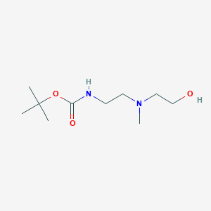 molecular formula C10H22N2O3 B13592026 tert-butyl N-{2-[(2-hydroxyethyl)(methyl)amino]ethyl}carbamate CAS No. 138847-37-7