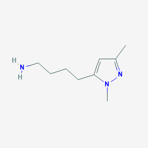molecular formula C9H17N3 B13592034 4-(1,3-Dimethyl-1h-pyrazol-5-yl)butan-1-amine 