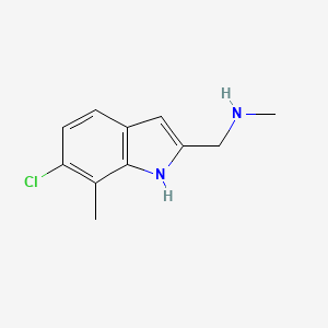 [(6-Chloro-7-methyl-1H-indol-2-yl)-methyl]methylamine