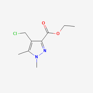 molecular formula C9H13ClN2O2 B13592054 ethyl 4-(chloromethyl)-1,5-dimethyl-1H-pyrazole-3-carboxylate 