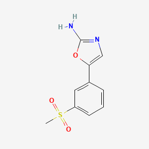 molecular formula C10H10N2O3S B13592072 5-(3-(Methylsulfonyl)phenyl)oxazol-2-amine 