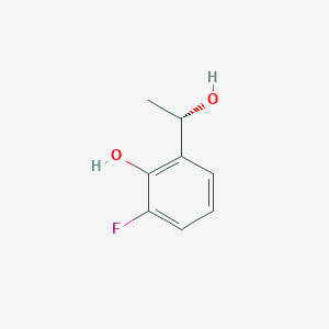 molecular formula C8H9FO2 B13592078 (s)-2-Fluoro-6-(1-hydroxyethyl)phenol 