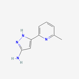 molecular formula C9H10N4 B13592079 5-(6-methylpyridin-2-yl)-1H-pyrazol-3-amine 