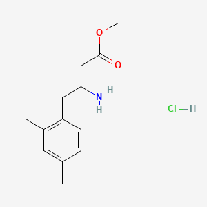 molecular formula C13H20ClNO2 B13592086 Methyl3-amino-4-(2,4-dimethylphenyl)butanoatehydrochloride 