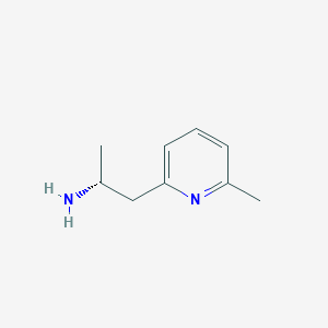 molecular formula C9H14N2 B13592096 (R)-1-(6-Methylpyridin-2-yl)propan-2-amine 