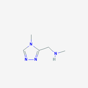 molecular formula C5H10N4 B1359213 N-Methyl-1-(4-methyl-4H-1,2,4-triazol-3-yl)methanamine CAS No. 936940-65-7