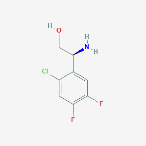 molecular formula C8H8ClF2NO B13592130 (s)-2-Amino-2-(2-chloro-4,5-difluorophenyl)ethan-1-ol 