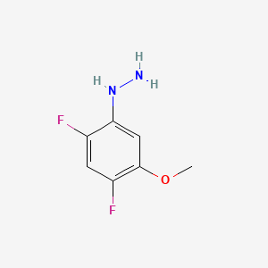 molecular formula C7H8F2N2O B13592141 (2,4-Difluoro-5-methoxyphenyl)hydrazine 