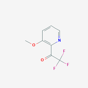 molecular formula C8H6F3NO2 B13592171 2,2,2-Trifluoro-1-(3-methoxypyridin-2-YL)ethanone 