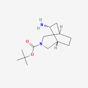 molecular formula C13H24N2O2 B13592189 rac-tert-butyl (1R,5R,6R)-6-amino-3-azabicyclo[3.2.2]nonane-3-carboxylate 