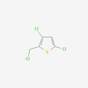 molecular formula C5H3Cl3S B13592190 3,5-Dichloro-2-(chloromethyl)thiophene 