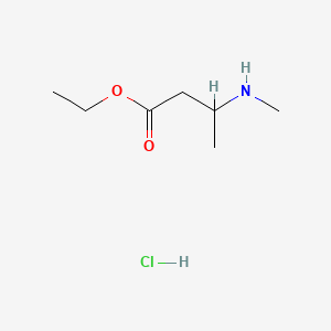 molecular formula C7H16ClNO2 B13592240 Ethyl3-(methylamino)butanoatehydrochloride CAS No. 2792217-03-7