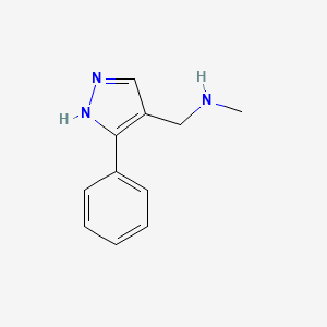 molecular formula C11H13N3 B1359226 n-Methyl-1-(5-phenyl-1h-pyrazol-4-yl)methanamine CAS No. 1007521-06-3