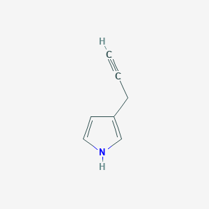 molecular formula C7H7N B13592260 1H-Pyrrole, 3-(2-propyn-1-yl)- 