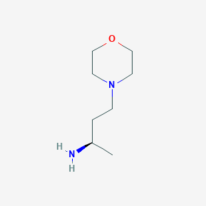 molecular formula C8H18N2O B13592279 (R)-4-Morpholinobutan-2-amine 