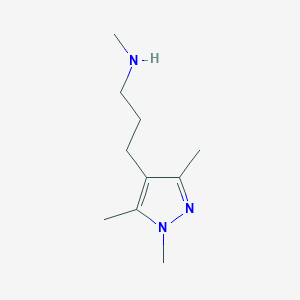 molecular formula C10H19N3 B1359230 N-Methyl-N-[3-(1,3,5-trimethyl-1H-pyrazol-4-YL)-propyl]amine CAS No. 1019130-43-8