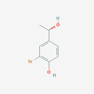 molecular formula C8H9BrO2 B13592318 (s)-2-Bromo-4-(1-hydroxyethyl)phenol 