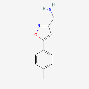 molecular formula C11H12N2O B1359232 (5-(p-Tolyl)isoxazol-3-yl)methanamine CAS No. 893639-11-7