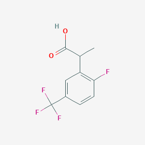 molecular formula C10H8F4O2 B13592341 2-[2-Fluoro-5-(trifluoromethyl)phenyl]propanoicacid 