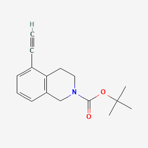 molecular formula C16H19NO2 B13592343 Tert-butyl5-ethynyl-1,2,3,4-tetrahydroisoquinoline-2-carboxylate 