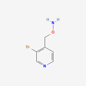 molecular formula C6H7BrN2O B13592346 O-[(3-Bromo-4-pyridyl)methyl]hydroxylamine 