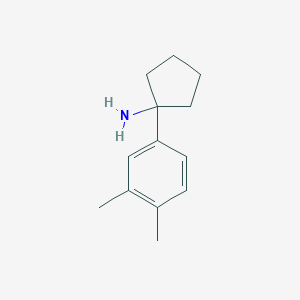 molecular formula C13H19N B13592355 1-(3,4-Dimethylphenyl)cyclopentan-1-amine 
