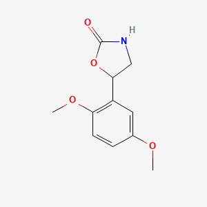 molecular formula C11H13NO4 B13592376 5-(2,5-Dimethoxyphenyl)oxazolidin-2-one 