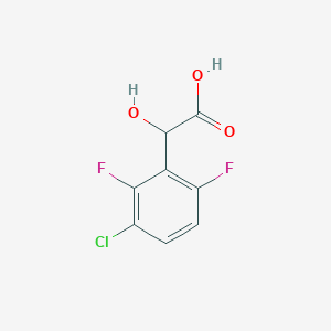 molecular formula C8H5ClF2O3 B13592382 3-Chloro-2,6-difluoromandelic acid 