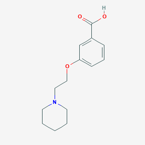 molecular formula C14H19NO3 B1359239 3-(2-(哌啶-1-基)乙氧基)苯甲酸 CAS No. 765270-93-7