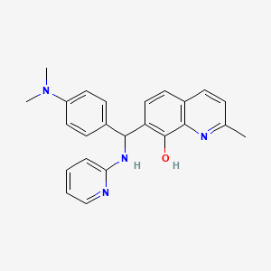 molecular formula C24H24N4O B13592393 7-{[4-(Dimethylamino)phenyl][(pyridin-2-yl)amino]methyl}-2-methylquinolin-8-ol 