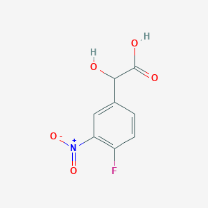 molecular formula C8H6FNO5 B13592395 4-Fluoro-3-nitromandelic acid 