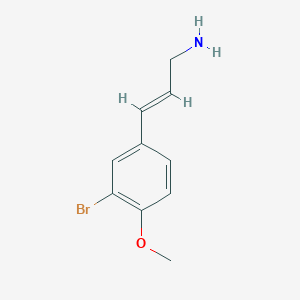 molecular formula C10H12BrNO B13592402 3-(3-Bromo-4-methoxyphenyl)prop-2-en-1-amine 