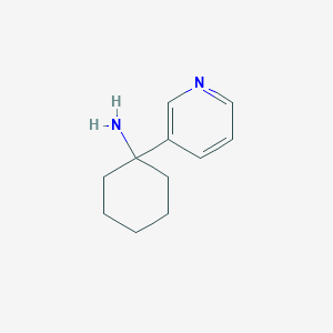 molecular formula C11H16N2 B13592422 1-(Pyridin-3-yl)cyclohexan-1-amine 