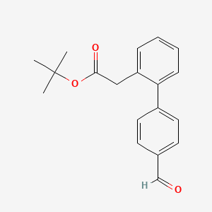 molecular formula C19H20O3 B13592430 Tert-butyl2-{4'-formyl-[1,1'-biphenyl]-2-yl}acetate 