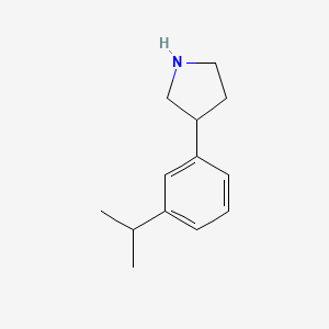 molecular formula C13H19N B13592435 3-(3-Isopropylphenyl)pyrrolidine 
