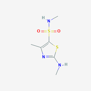 molecular formula C6H11N3O2S2 B13592472 N,4-dimethyl-2-(methylamino)-1,3-thiazole-5-sulfonamide 