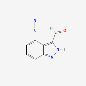molecular formula C9H5N3O B1359250 3-Formyl-1h-indazole-4-carbonitrile CAS No. 797804-56-9