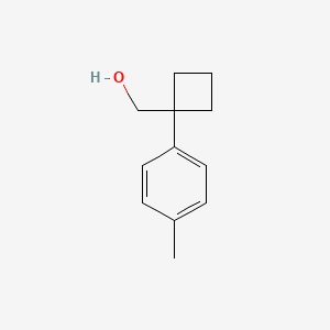 molecular formula C12H16O B13592521 (1-(p-Tolyl)cyclobutyl)methanol 