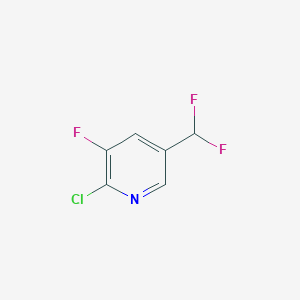 molecular formula C6H3ClF3N B1359253 2-Chloro-5-(difluoromethyl)-3-fluoropyridine 