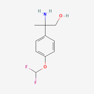 molecular formula C10H13F2NO2 B13592534 2-Amino-2-(4-(difluoromethoxy)phenyl)propan-1-ol 