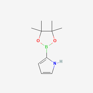 molecular formula C10H16BNO2 B1359255 2-(4,4,5,5-Tetramethyl-1,3,2-dioxaborolan-2-YL)-1H-pyrrole CAS No. 476004-79-2