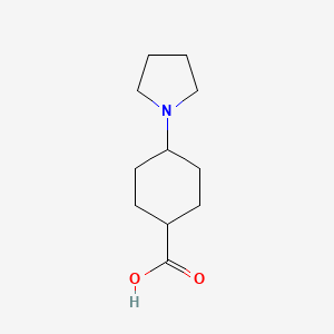 molecular formula C11H19NO2 B1359257 4-(Pyrrolidin-1-yl)cyclohexanecarboxylic acid CAS No. 1368871-80-0