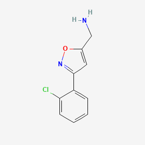 molecular formula C10H9ClN2O B1359258 (3-(2-Chlorophenyl)isoxazol-5-YL)methanamine CAS No. 543713-32-2