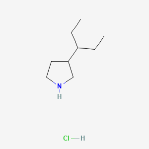 molecular formula C9H20ClN B13592606 3-(Pentan-3-yl)pyrrolidinehydrochloride 